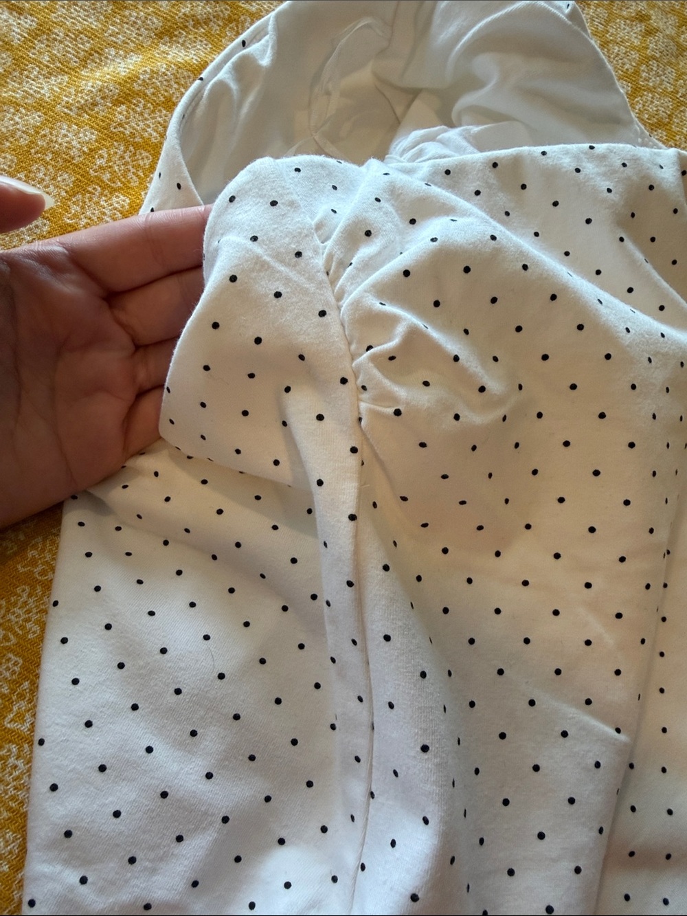 Express White Strapless Tube Top with black polka dots - Picture 3 of 6